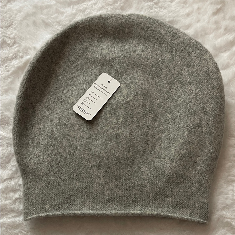 Gray Wool Beanie